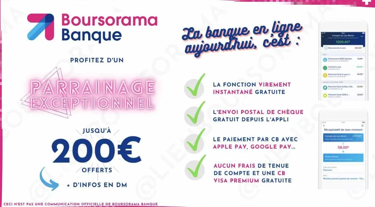 BoursoBank Parrainage 200 euros offerts : FLAL4309 ! (2026)
